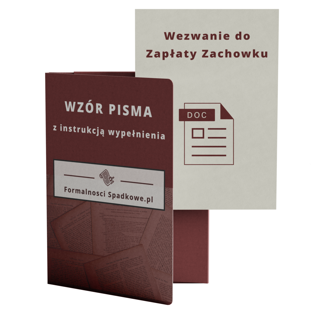 wezwanie do zapłaty zachowku